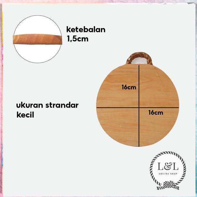 Talenan Bulat Kayu Pinus Talenan Gantung Premium Food Grade