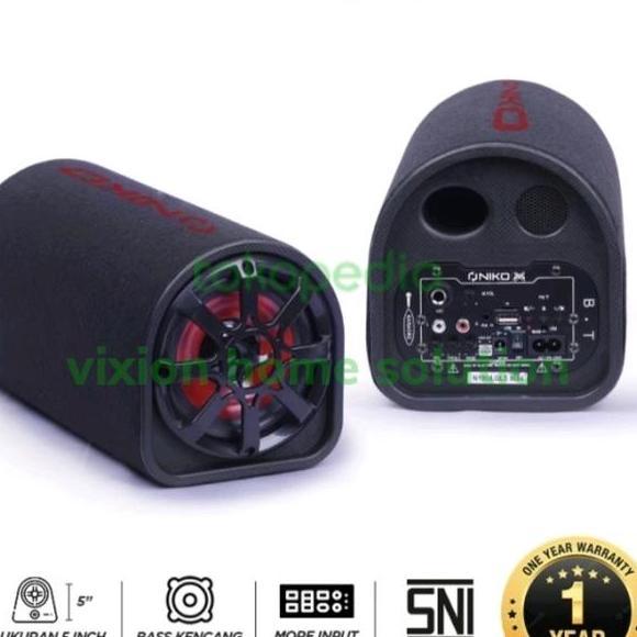 Subwoofer Mobil Niko Gl5 Speaker Tabung 5 Inch 30 Watt Bluetooth Radio
