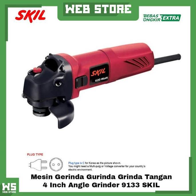 CORVUS Mesin Gerinda Gurinda Grinda Tangan 4 Inch Angle Grinder 9133 SKIL