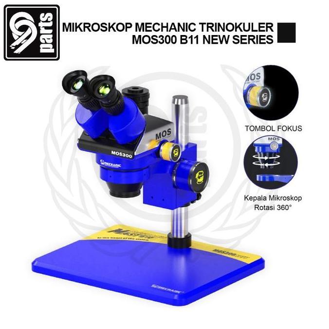 THERESA- Mikroskop Mechanic Trinokuler MOS-300 B11 New Series / Mikroskop Trinokuler Mechanic MOS300