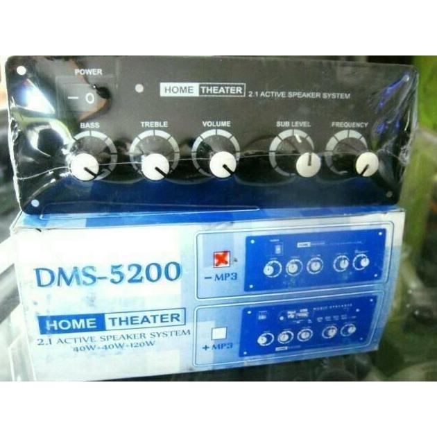 KIT POWER HOME TEATHER 2.1 SPEAKER AKTIF NO MP3 DMS-5200