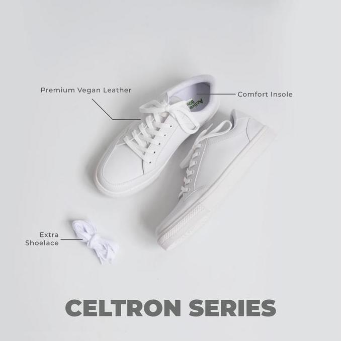 Sepatu Putih Pria White Sneakers Cowok Natara Celtron Full White