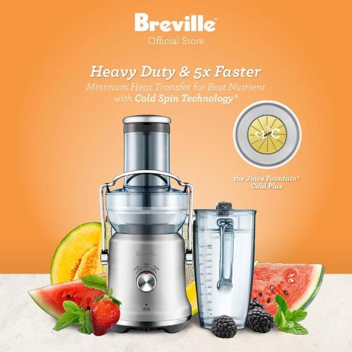Breville the Juice Fountain Cold Plus - Mesin Ekstraksi Jus Buah dan Sayur Juicer Heavy Duty PS