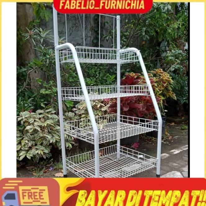 Promo Rak Chiki 4 Susun Serbaguna / Rak Roti / Keranjang Roti /