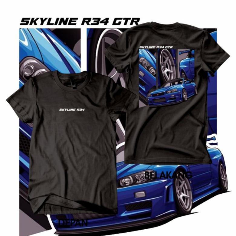 Kaos Mobil R32 R34 R35 Kaos JDM Hakosuka Kaos Nissan Skyline GTR