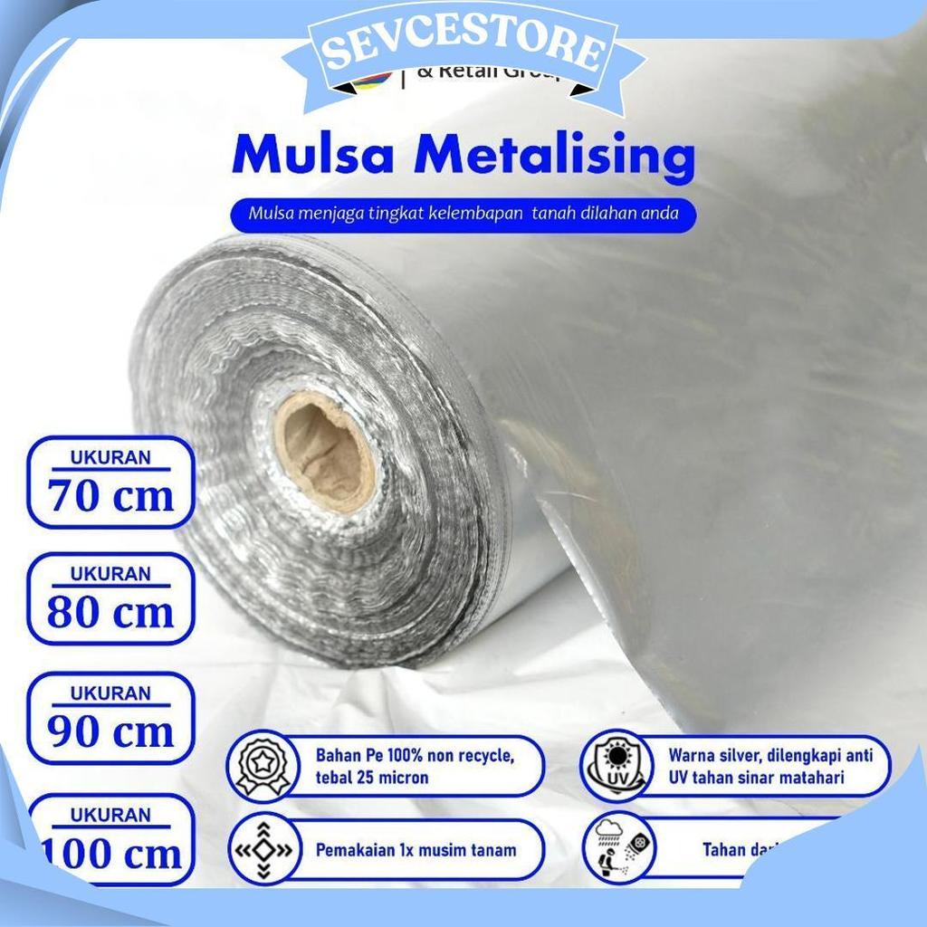 Plastik Mulsa Perak 1 Roll 8 Kg Mulsa Grenjeng Lebar 80 Cm Sale
