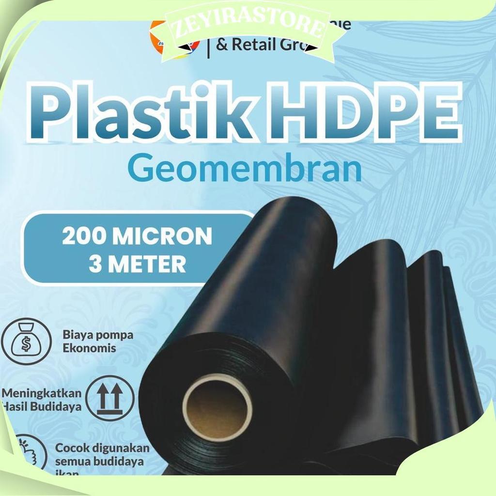Geomembran Hdpe Tebal 200 Micron Lebar 3 Meter Ori