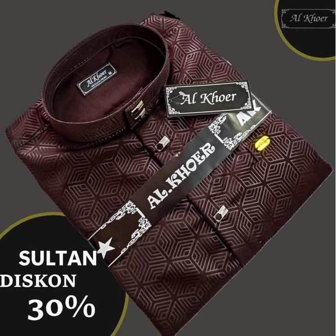 DE109 >> kemeja sultan kemko pria dewasa kemko kurta sultan embos lengan panjang Hijau Hitam Koko Ab