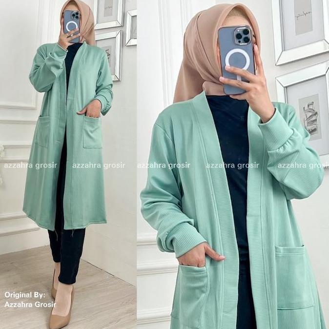 DT83 >> Celsia Mango Knit Cardigan Wanita Panjang Knit Rajut / 513-7091 Knitwear Kardigan Outer