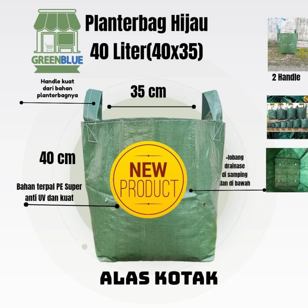 Promo Cod Planterbag Hijau 100,75,50,40,32,28,22,12 Liter Pot Terpal Pe Super ...