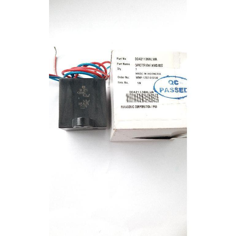 KAPASITOR MESIN CUCI PANASONIC 9.5+3.5 MICRO ORIGINAL Sparepart mesin cuci