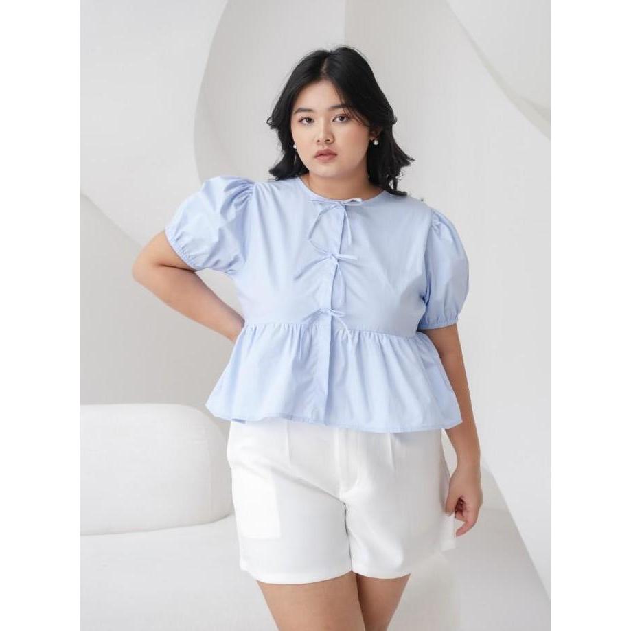 Ms Daisy Charlotte Coquette blouse Pita Tali Blouse Lengan Balon dengan Ukuran Small Medium Plus siz