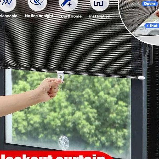 Tirai Jendela Gulung Pelindung Panas Gorden Roll Tempel Sunshade Mobil