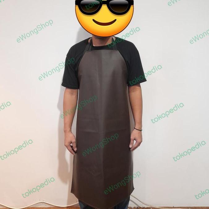 Apron celemek tahan anti air dapur gudang workshop pabrik 95x67cm pvc