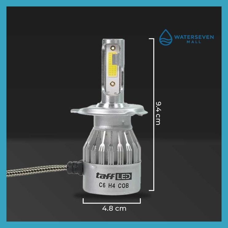 ( ORIGINAL  ) LED LAMPU MOBIL HEADLIGHT LED H4 COB 2 PCS - C6 GOOD QUALITY