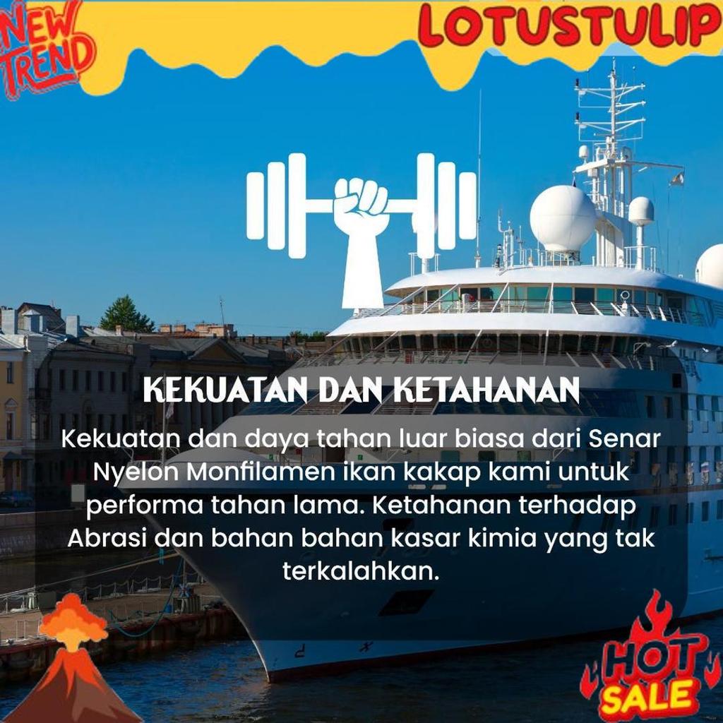 New Senar Cap Ikan Kakap  Ukuran 1000 (70)  per Roll /Tali Senar Pancing / Senar Layangan