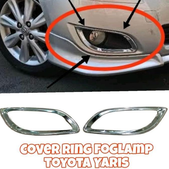 COVER RING FOGLAMP NEW YARIS 2012 GARNISH FOG LAMP CHROME ORIGINAL DAN TERPERCAYA
