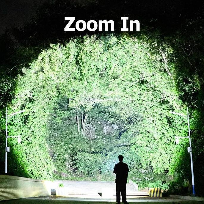 Senter Smiling Shark Sd7009 M80 Super Terang Type-C  Powerbank