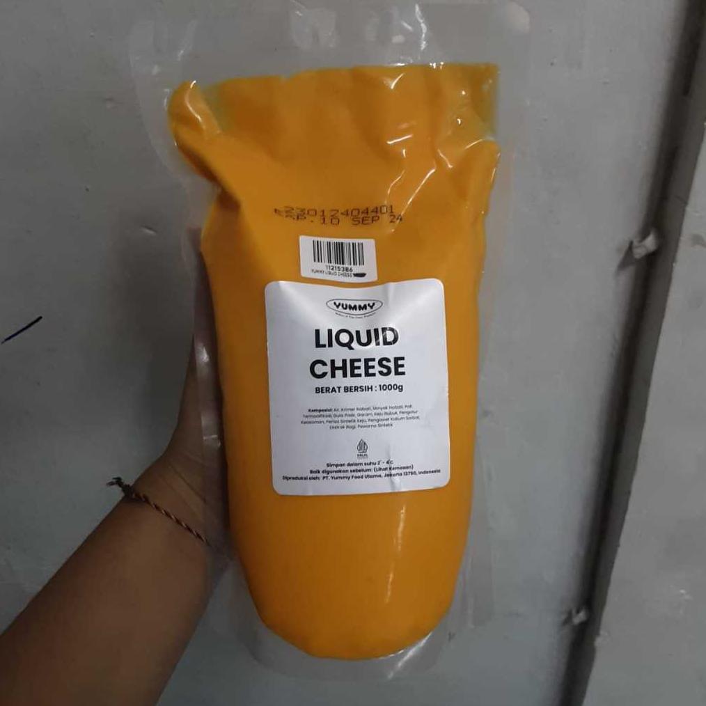 YUMMY LIQUID CHEESE SAUCE 1KG ENAK NIKMAT U COCOLAN MAKANAN