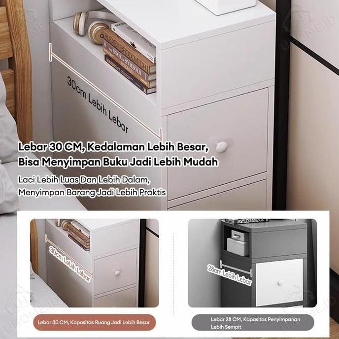 Promo Meja Nakas 3 Laci Nakas Meja Kamar Tidur Lemari Laci Meja Nakas Minimalis Meja Samping Tempat 