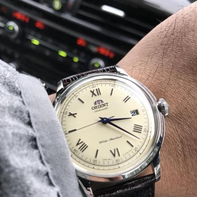 Orient FAC00009N Bambino 4 Classic Vintage Yellow Dial Kulit CoklatTua