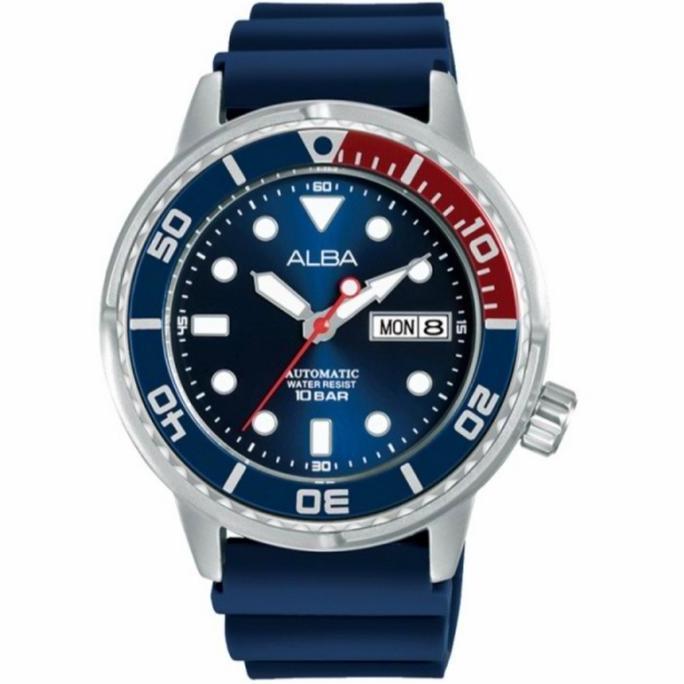Alba Pria AL4251X1 Automatic Blue Dial Blue Rubber Strap AL4251