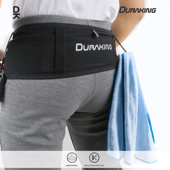 Running Belt Sabuk Lari DURAKING Unisex Black