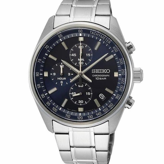 Seiko Chronograph Quartz SSB377P1 Blue Dial Stainless Steel SSB377