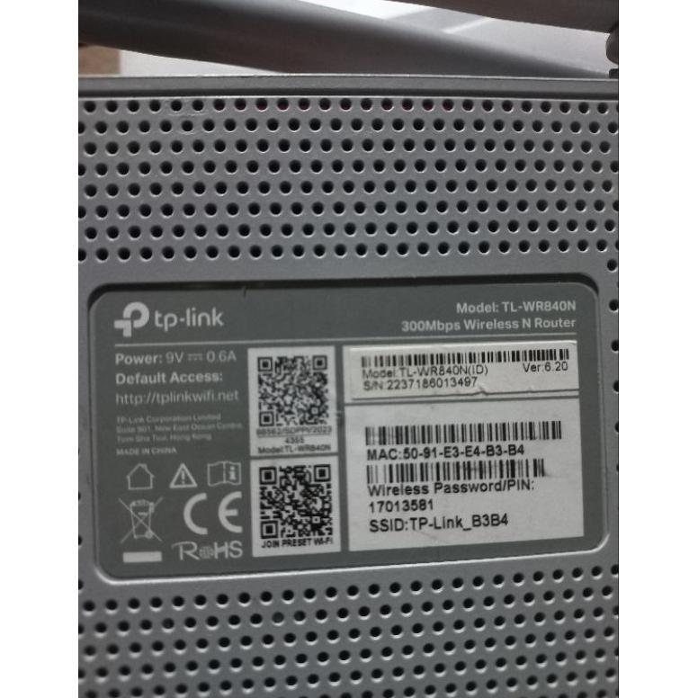 Tp Link Wr840n Plus Adaptor Bekas Normal Router Wifi