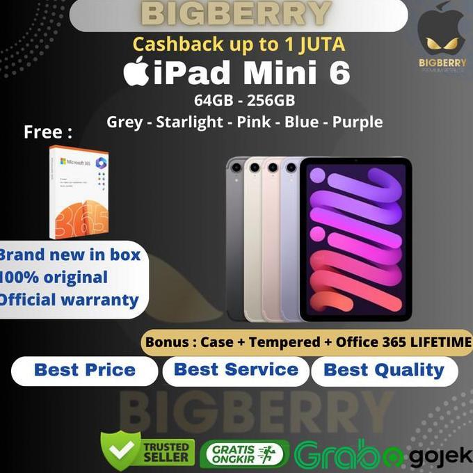 iPad Mini 6 7 2021 2024 8.3" Inch 64GB 128GB 256GB 512GB Wifi Cell Space Gray Purple Starlight Pink 