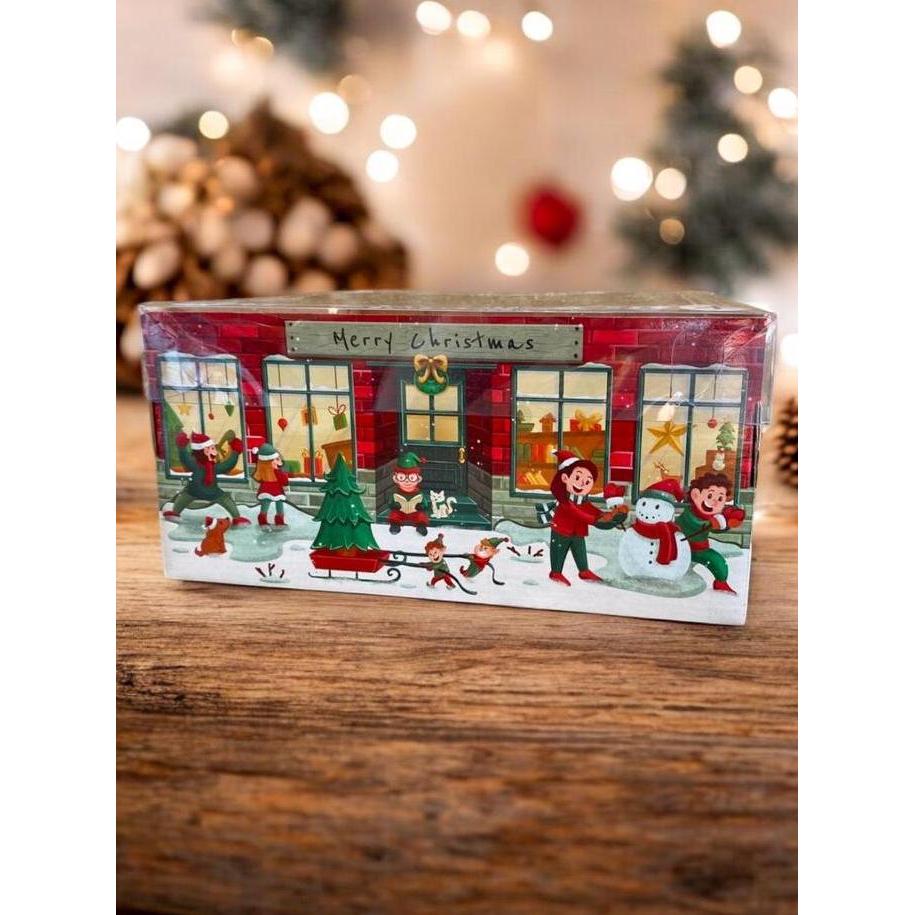 WB122525 Natal - Dus Kue Natal / Box kue model Mika ukuran 25x25x12cm