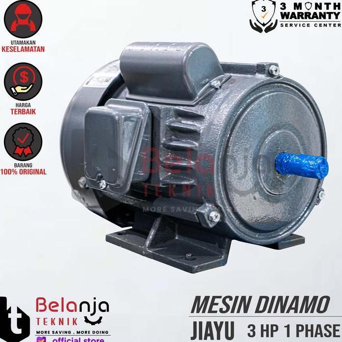 LUFTAIR- Mesin Dinamo - Electro Motor Jiayu 3 HP 1 Phase 4 Pole