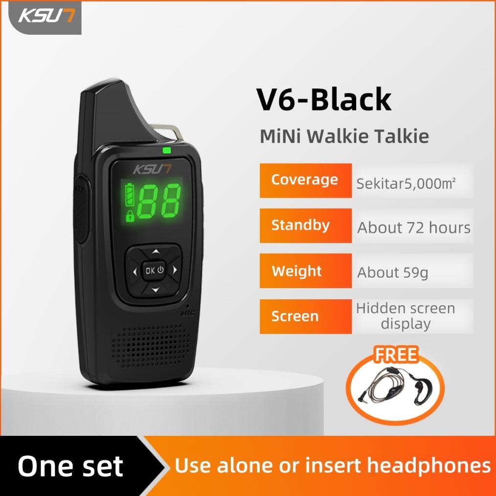 Ss-64 Ksun X-Tfsi Handy Talkiei V6 Mini Walkie Talkie 1Pcs Termasuk Transceiver Wireless Device Comm
