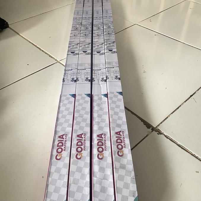 Rel Pintu Sliding GODIA / Rel sliding galvanis komplit 1 set / Rel Pintu / Sliding Track fullset len