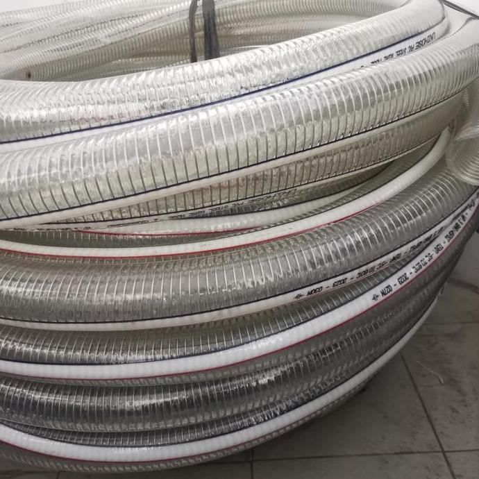 Spring hose Selang spiral Kawat 2 inch bening / PVC Spring Hose