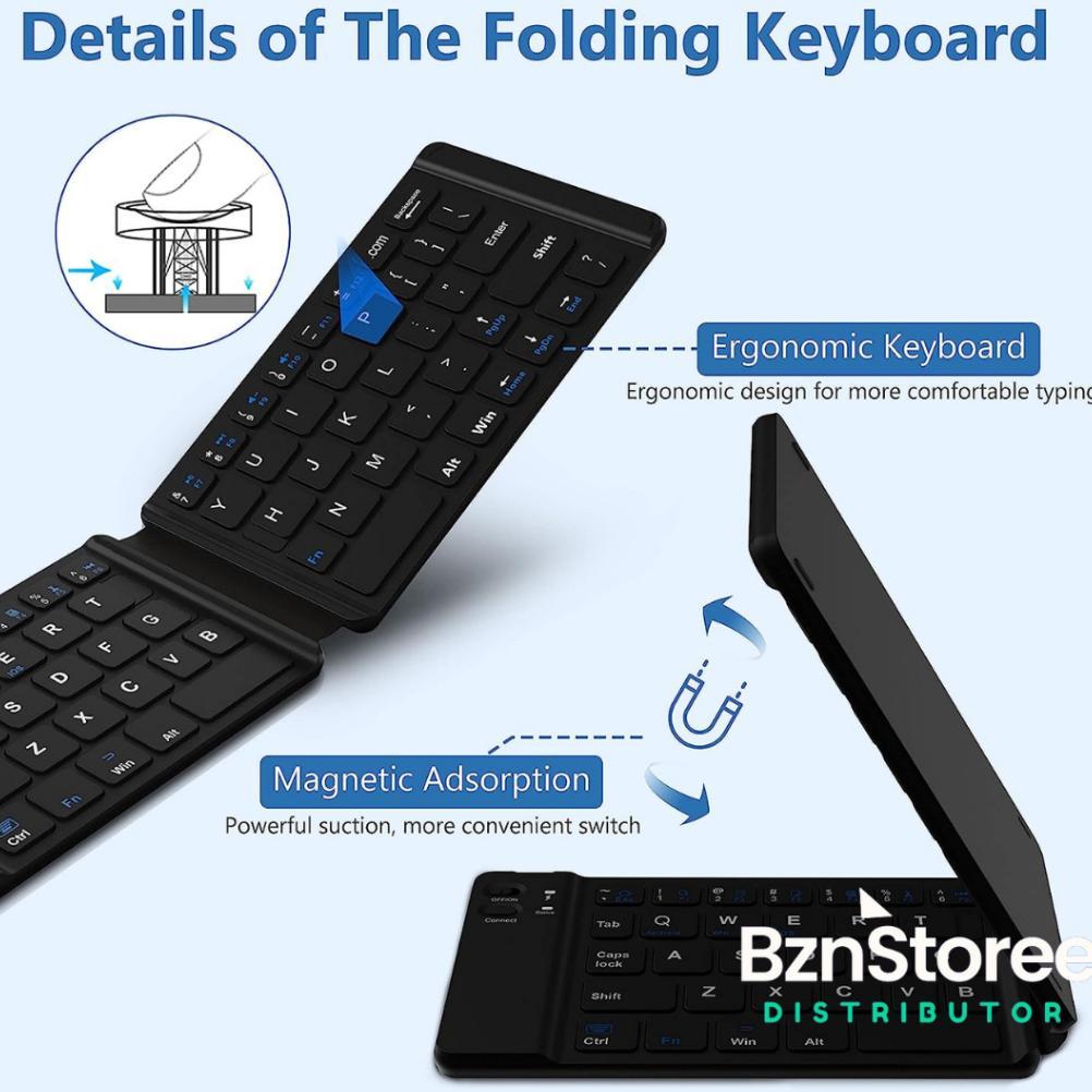 Wireless Bluetooth Keyboard Portable Lipat Folding Magnetic Support IOS Win Android Keyboard Mini Li