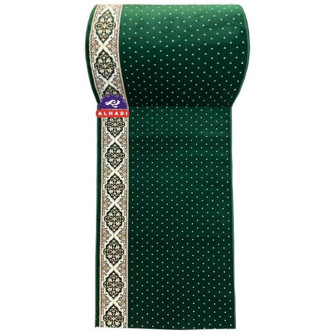 Alhadi Karpet Masjid ALGIZ METERAN Ukuran 100 x 120cm Tebal 12mm Sajadah Mushola Turki