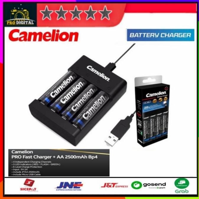 Baterai Charger Camelion AA 2500 Mah BP4 Quick Charger Baterai Cas