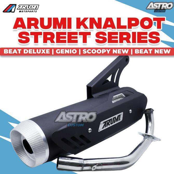 Knalpot Arumi Beat Deluxe Scoopy Fi ESP KOJ Genio Street Series Standart Racing FULL CNC Kenalpot Or
