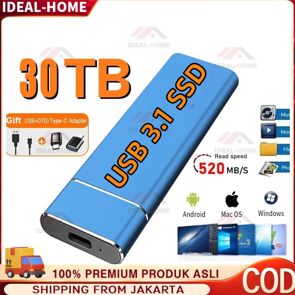 Ready Stock CODUSB3.1 Upgraded SSD Portable External SSD 30TB / 4TB High Speed SSD 1TB 4TB Solid Har