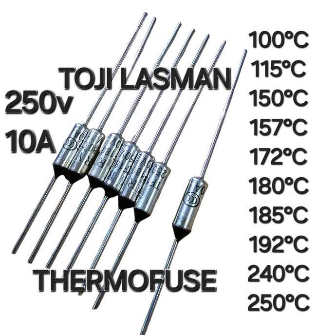 ( Thermofuse )   10A 250V Tf C Thermal Fuse Heating Element Pius Strika Gosokan Magic Com Cut Off Te