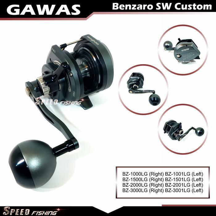 "Cod" - Reel Gawas Benzaro Sw Custom Bz 3000 Lg Jigging Overhead Bestseller