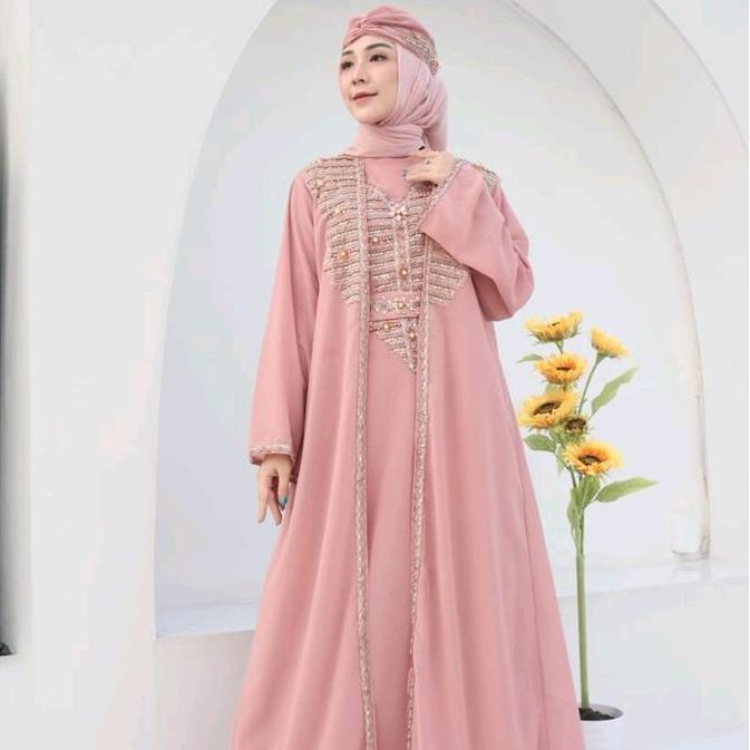 Sale Abaya / Kaftan Vero Trendy Casual Premium Wanita Best Seller Outer Lepas Pasang Muslim Cantik B