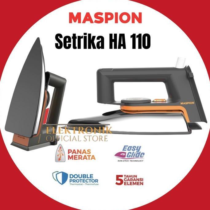 MASPION SETRIKA HA 110 SETRIKA PROMO Black Kabel