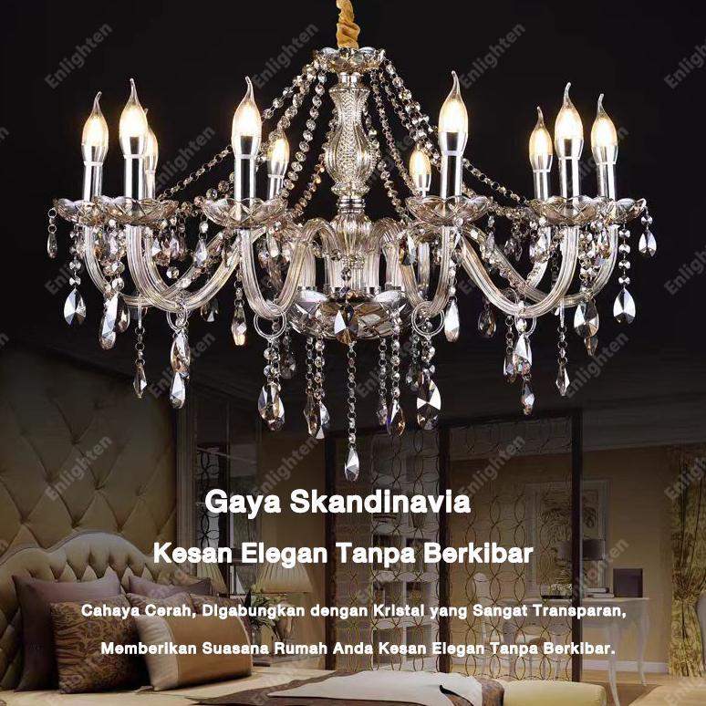 Garansi 10 TahunLampu Gantung Kristal Lampu Hias Gantung Bohlam Termasuk Bohlam Lampu Gantung Dekora