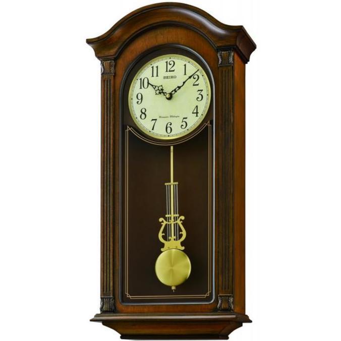 Promo Jam Dinding SEIKO Kayu Japan Westminster QXH066B QXH066 Brown Original COD