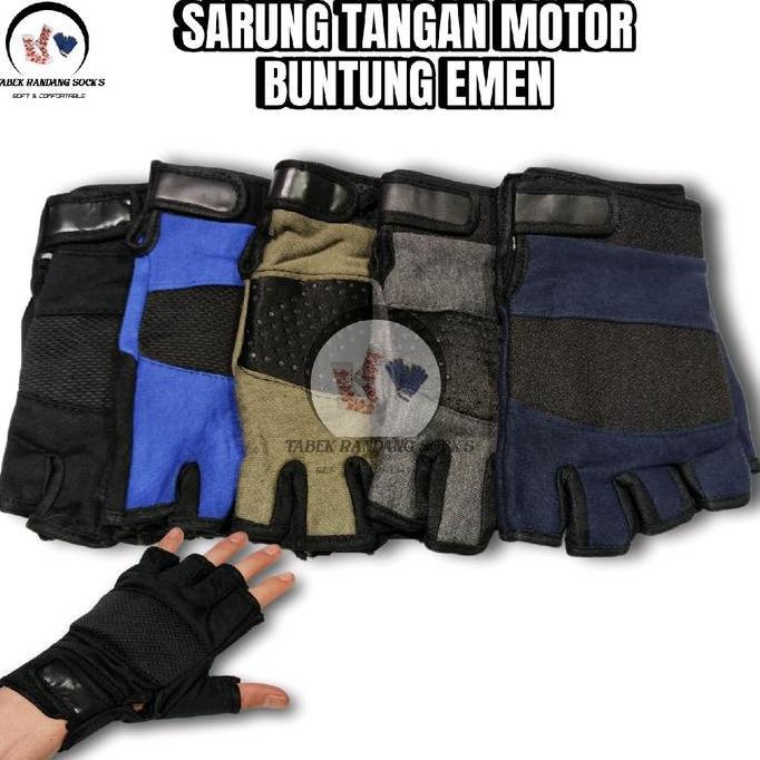 DB54>> GROSIR (6&12 PASANG) SARUNG TANGAN MOTOR BUNTUNG GYM FITNES/SARUNG TANGAN MOTOR/SEPEDA stenga