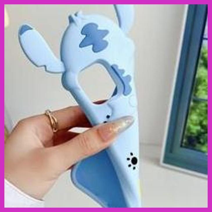 (LAPAKTEKNO) SOFTCASE  CARTOON 3D STITCH SILICONE PHONE CASE SOFT COVER PRIVASI AMAN