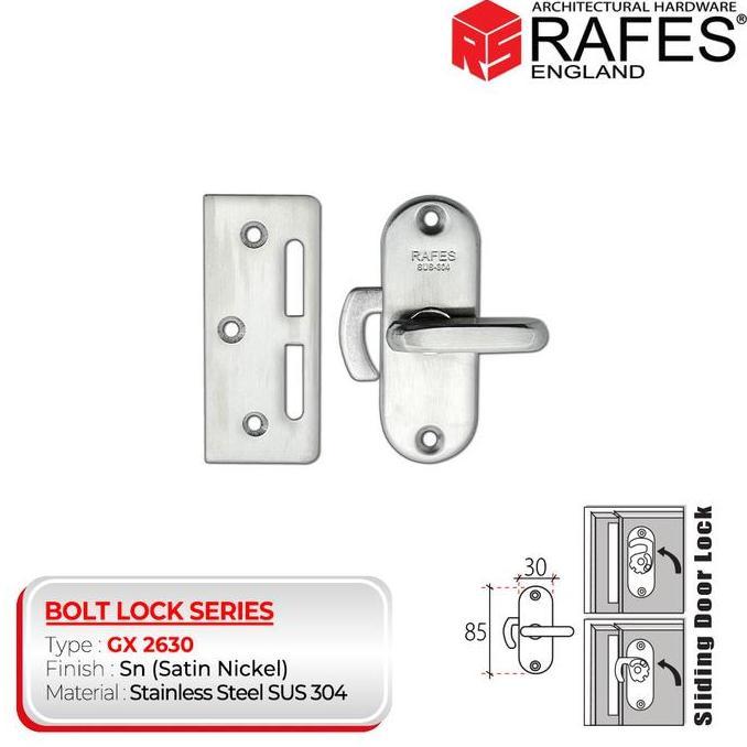 Promo Grendel Pintu Sliding Rafes Stainless Steel 304 Cod