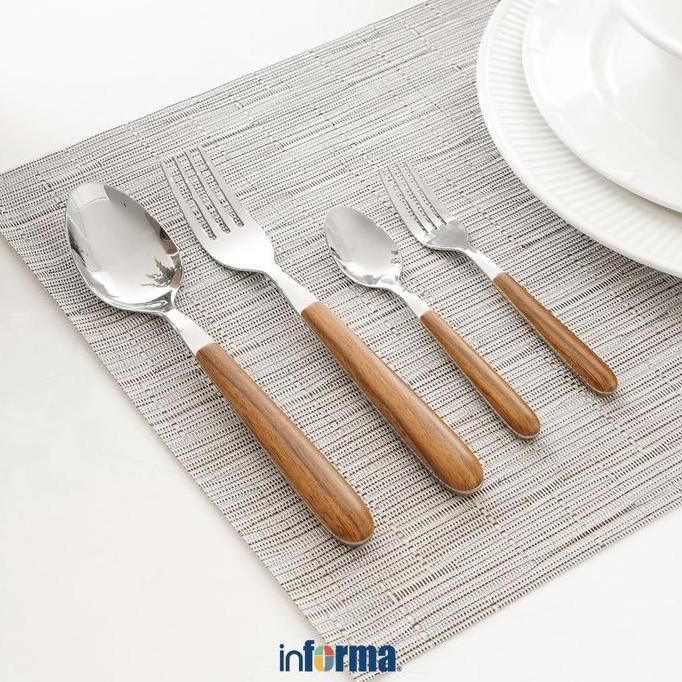 APPETITE SET 16 PCS ALAT MAKAN KLASIK - COKELAT